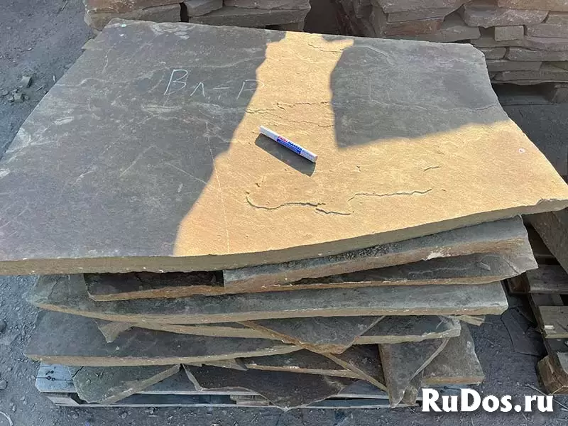 Серо-зеленая плита из натурального песчаника для шаговых дорожек изображение 3