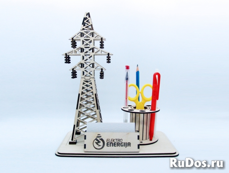 Настольный органайзер "ЛЭП" - сувенир для энергетиков фотка