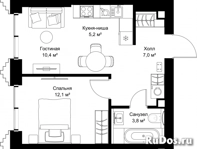 Продам 1 комнатную квартиру 38.5 м2 фотка