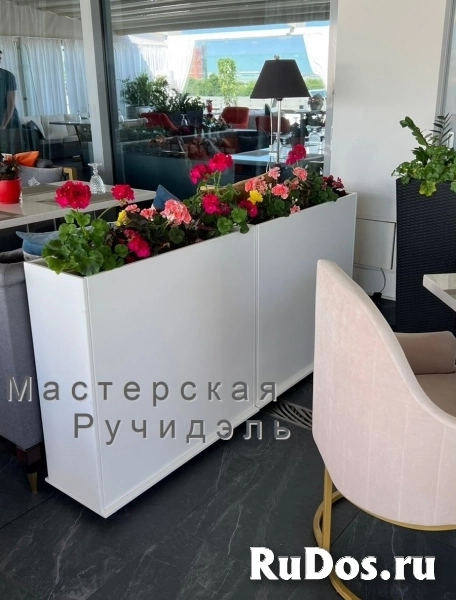 Напольное кашпо, прямоугольные кашпо для цветов изображение 7