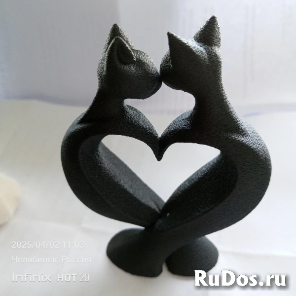 Интерьерная кошка "Сердце" фото