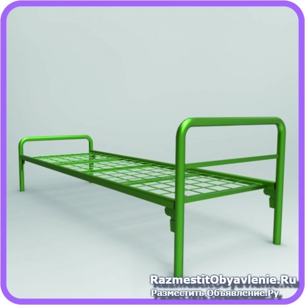 Бюджетные кровати металлические для гостиниц. изображение 4