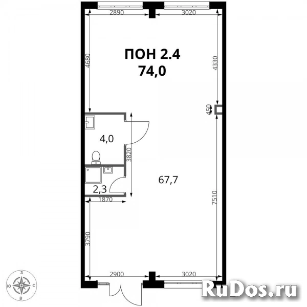 Продам коммерческую недвижимость 74 м2 изображение 3