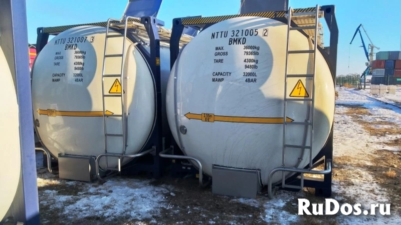 Танк-контейнер модель Т11 SWAP объём 31м3 для наливных грузов, с утеплителем и пароподогревом. изображение 4