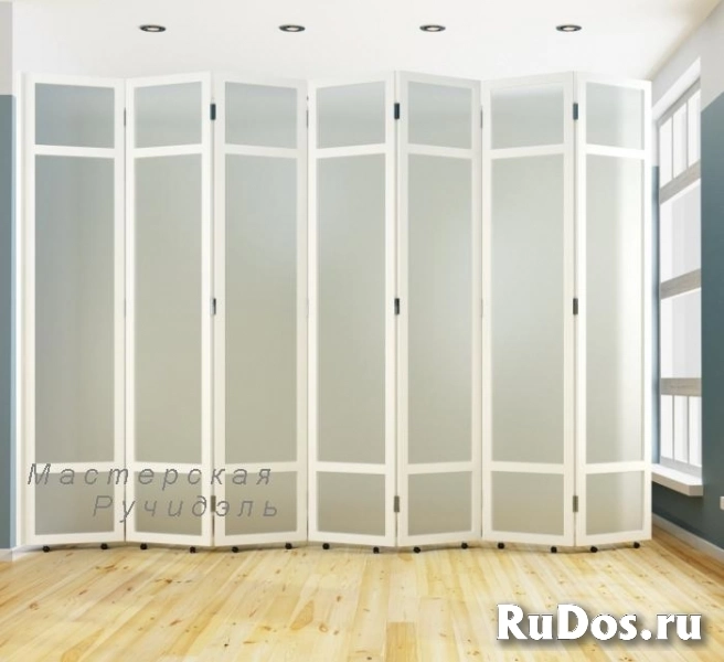 Высокая ширма, перегородка складная изображение 4