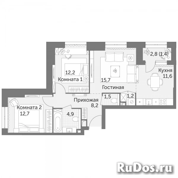 Продам 3 комнатную квартиру 69.4 м2 фотка