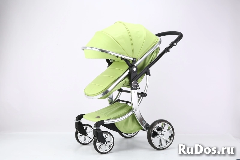 Коляска детская luxmom 608 экокожа для новорожденных изображение 6