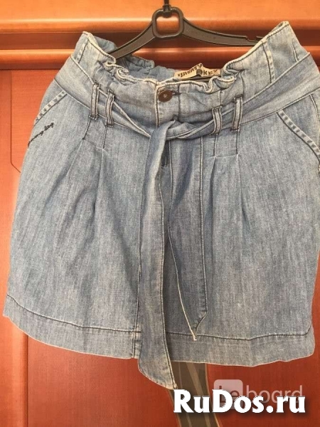 Юбка новая jimmy key s m 44 46 турция джинсовая голубая клеш котт фото