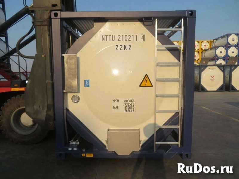 Танк-контейнер тип Т11 объём 21м3 для перевозки щелочных элементов, новый. изображение 3