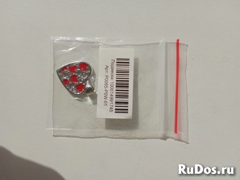 Кулон подвеска сердце новая sunlight красный лак бижутерия украше изображение 3