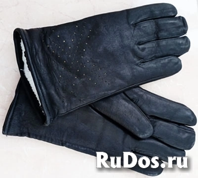 Перчатки кожаные мужские зимние фото