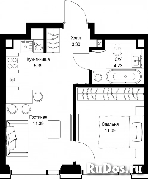 Продам 1 комнатную квартиру 35.4 м2 фотка
