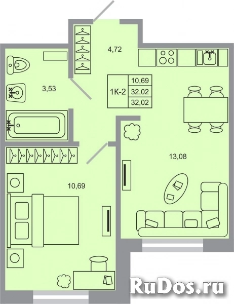 Продам 1 комнатную квартиру 32 м2 фото