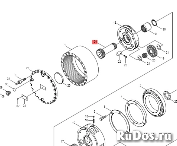 Шестерня центральная Hyundai R320LC-9 (39Q8-42320) фотка