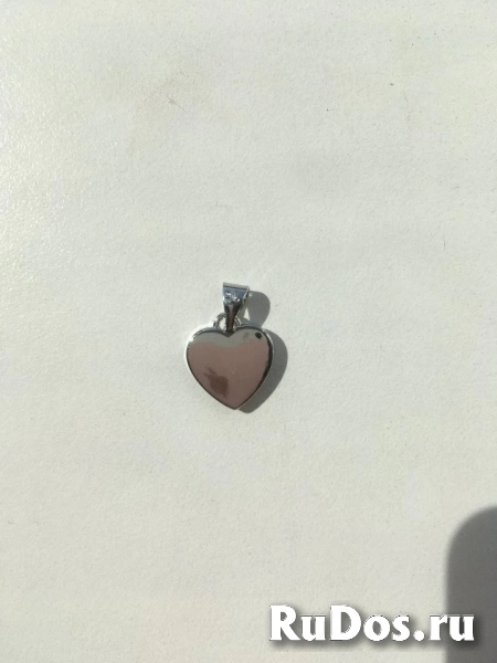 Кулон подвеска сердце новая sunlight розовое лак перламутровый би изображение 4