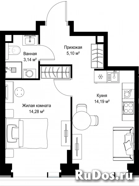 Продам 1 комнатную квартиру 36.71 м2 фотка