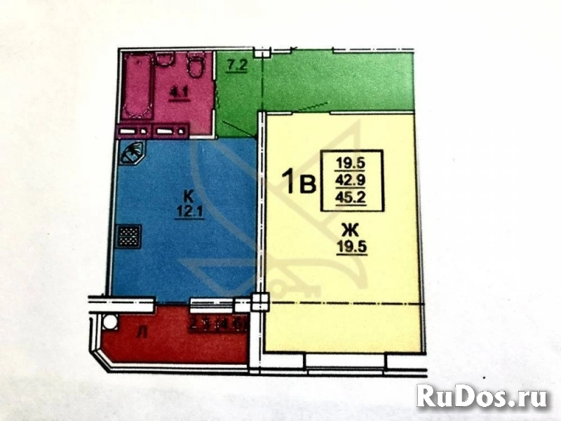 Продам 1 комнатную квартиру 45.2 м2 фотка