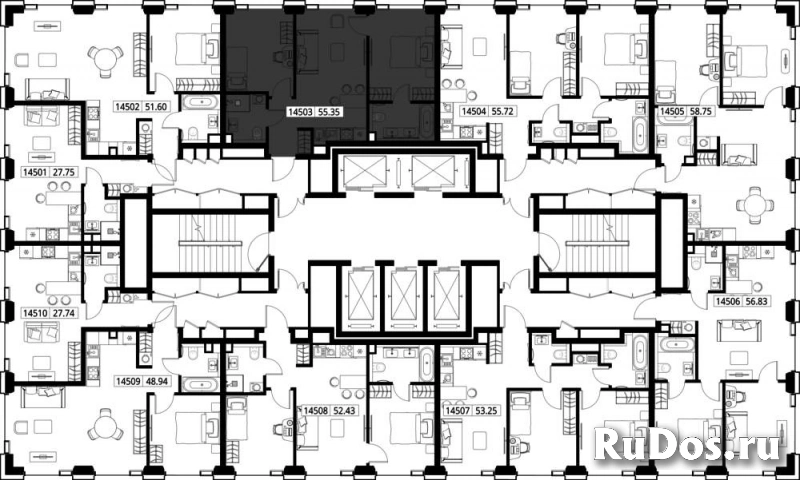 Продам 2 комнатную квартиру 55.35 м2 изображение 3