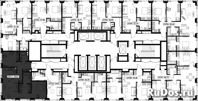 Продам 2 комнатную квартиру 70.91 м2 изображение 3