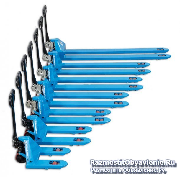 тележка гидравлическая с длиной вил 1,5 метра фото