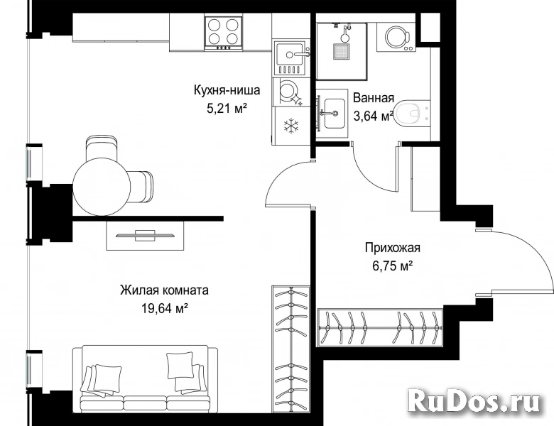 Продам 1 комнатную квартиру 35.24 м2 фотка