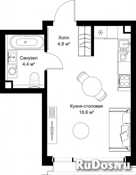 Продам 1 комнатную квартиру 27.8 м2 фотка