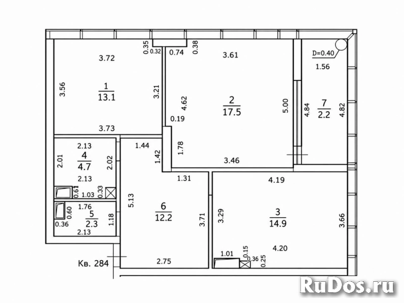Продам 2 комнатную квартиру 64.7 м2 изображение 3