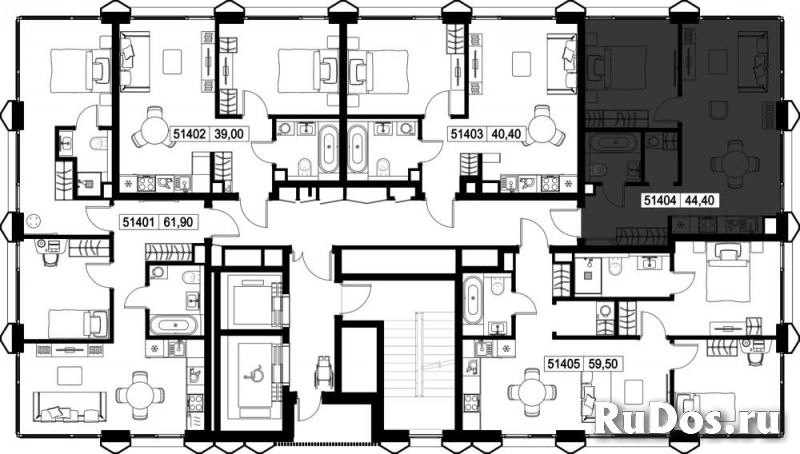 Продам 1 комнатную квартиру 44.4 м2 изображение 3