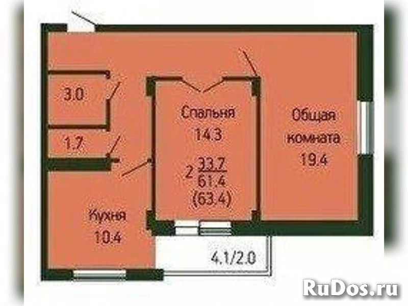 Продам 2 комнатную квартиру 63 м2 изображение 3
