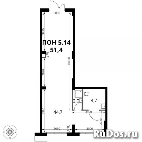 Продам коммерческую недвижимость 51.4 м2 изображение 3