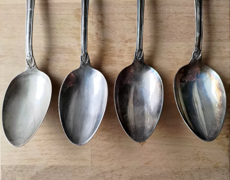 Ложки столовые СССР мельхиор МНЦ 15-20, ЗiШ, ЗиШ изображение 3