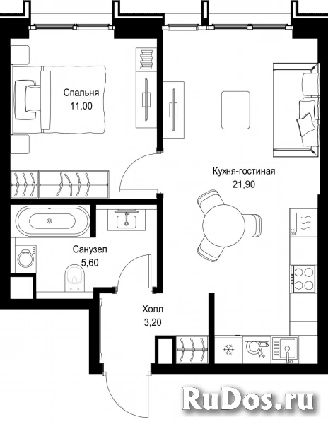Продам 1 комнатную квартиру 41.7 м2 фотка