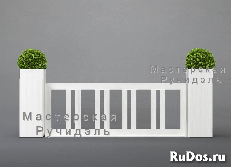 Перегородки для летних кафе, ограждения из дерева изображение 3