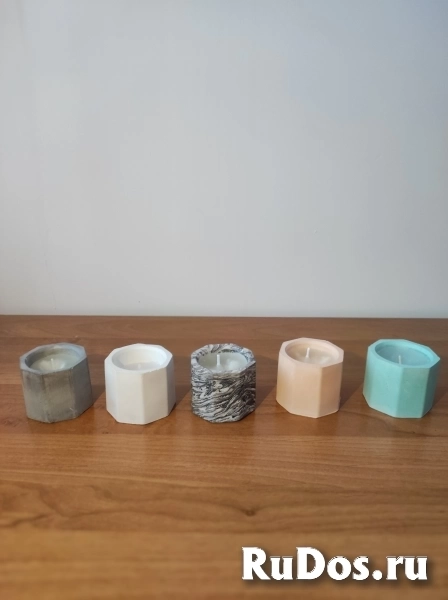 Свечи с подсвечниками из гипса фотка