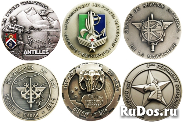 Лот-2. Французские полковые настольные медали фото