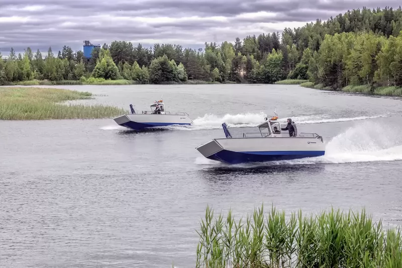 В Июне 2025 года Группа Компаний «РосПромРесурс» завершила строительство двух новых многофункциональных катеров «Пилигрим-200М» фотка