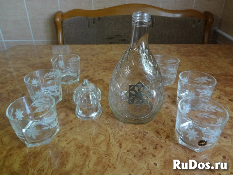 Штоф со стопками Гусь Хрустального завода изображение 3