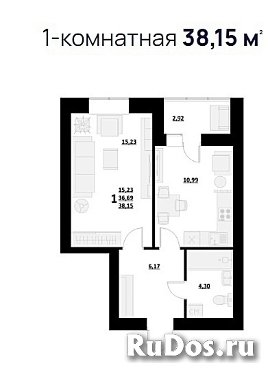 Однокомнатная в Стрелецком изображение 9