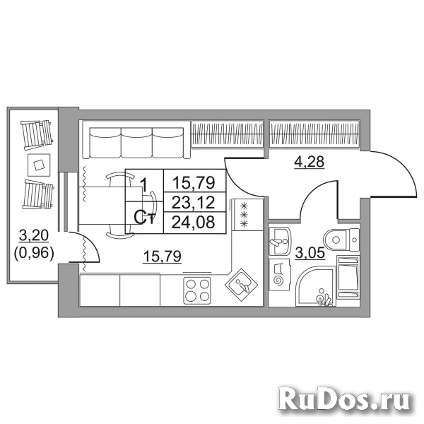 Продам 1 комнатную квартиру 22 м2 фотка