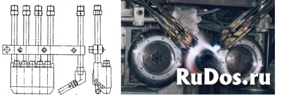 Горелка линейная НОРД для ротационного обжима заготовок фотка