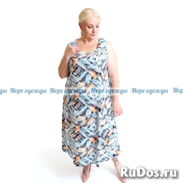 Сарафан  большого размера из хлопка изображение 4