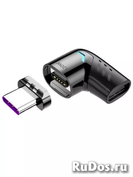 Магнитный переходник USB-C 2.0 угловой для зарядки фотка