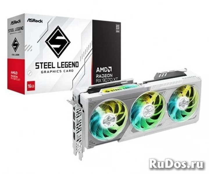 Видеокарта ASRock AMD Radeon RX 9070 XT Steel Legend 16 ГБ GDDR6 фото
