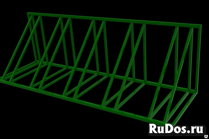 Велопарковка сварная металлическая из трубы профильной изображение 3