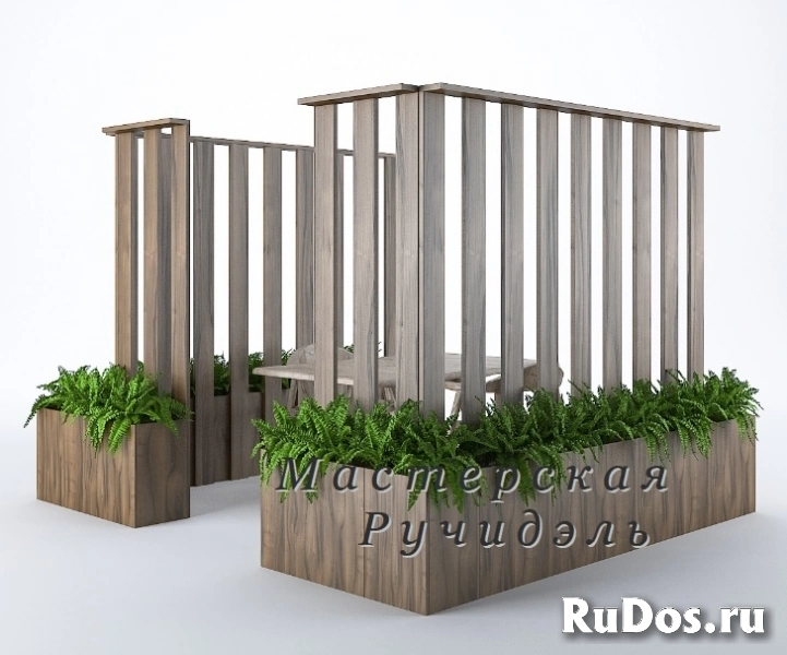 Мобильная перегородка с кашпо фото