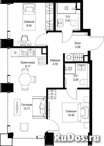 Продам 2 комнатную квартиру 52.08 м2 фотка