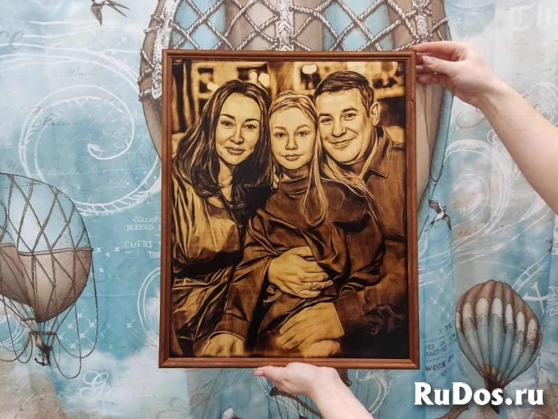 Портрет из дерева по фото фотка