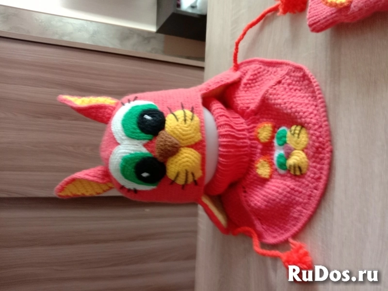 Зимняя зверошапочка ручной работы фотка