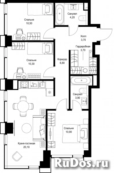 Продам 3 комнатную квартиру 74.1 м2 фотка