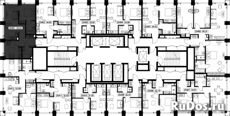 Продам 2 комнатную квартиру 53.22 м2 изображение 3